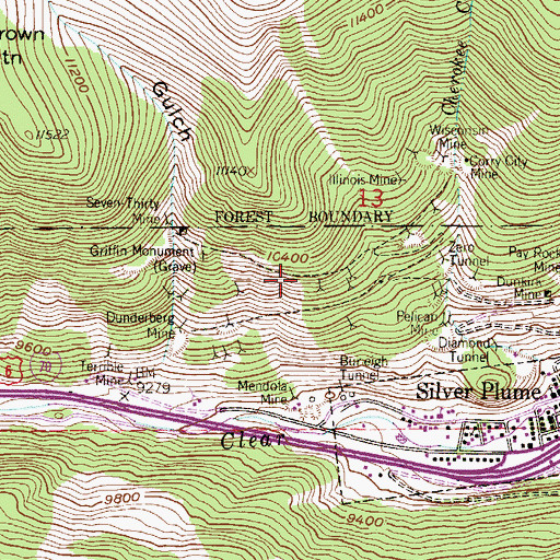 Topographic Map of Rowe Mine, CO