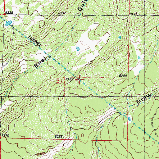 Topographic Map of Oso Tunnel, CO