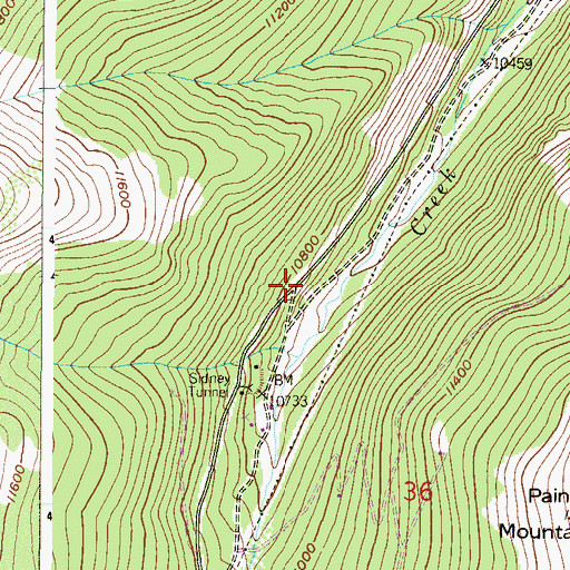 Topographic Map of Winters Mine, CO
