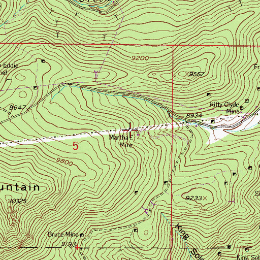 Topographic Map of Elizabeth M Lode Mine, CO