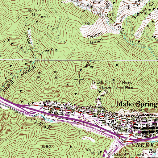 Topographic Map of Lake Central Project Mine, CO