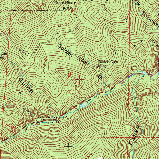 Topographic Map of American Queen Mine, CO