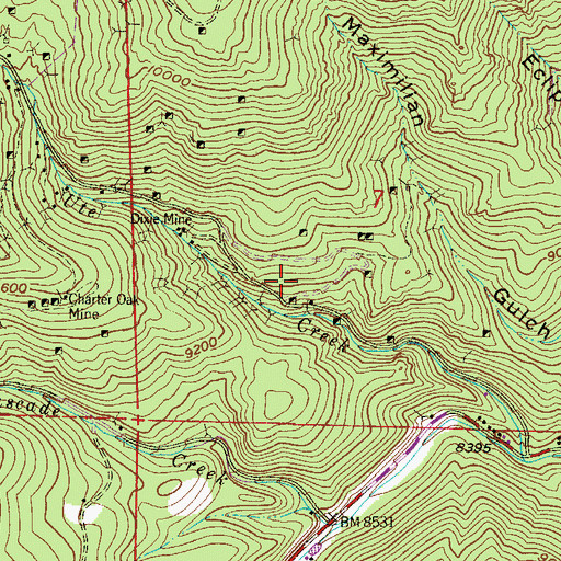 Topographic Map of Argus Mine, CO