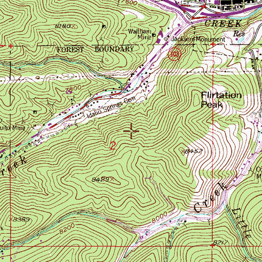 Topographic Map of Arlington Lode Mine, CO