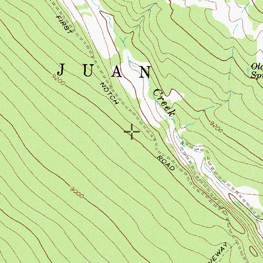 Topographic Map of Pine-Piedra Stock Driveway, CO