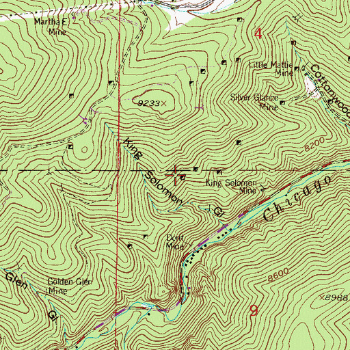 Topographic Map of Arthur Mine, CO