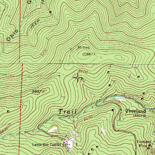 Topographic Map of Avalanche Shaft Mine, CO