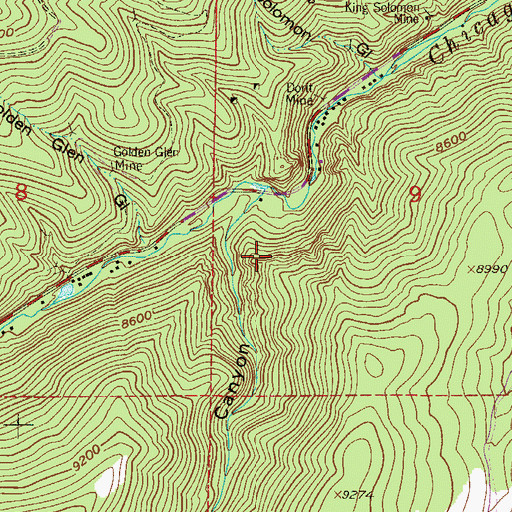 Topographic Map of Bank Mine, CO