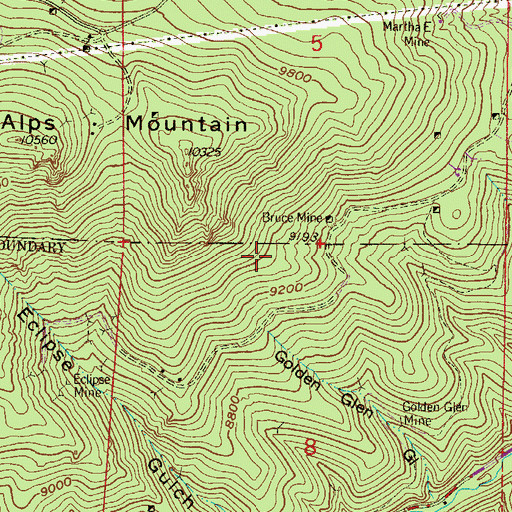 Topographic Map of Big Chief Shaft Mine, CO