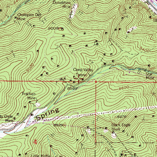 Topographic Map of Big Fifty-one Mine, CO