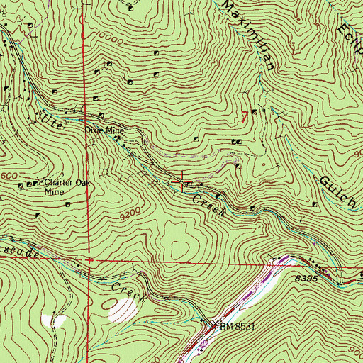 Topographic Map of Big Flat Mine, CO
