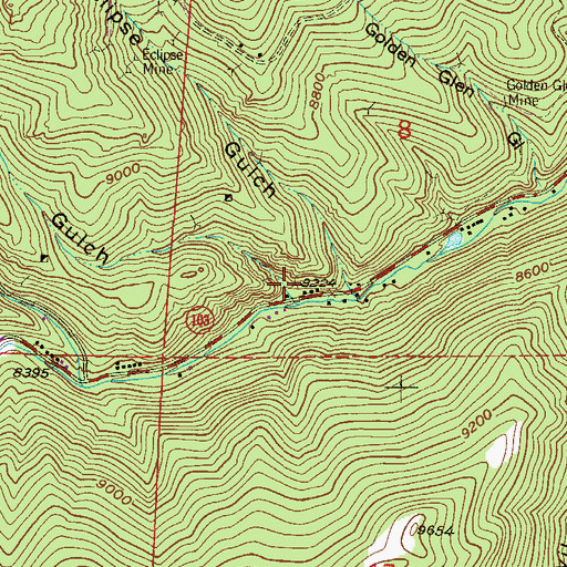 Topographic Map of Big Forty Mine, CO