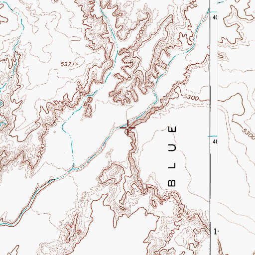 Topographic Map of Blue Canyon, AZ