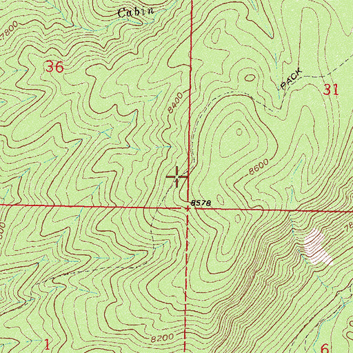 Topographic Map of Red Dirt Trail, CO