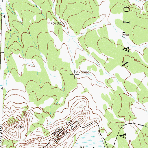 Topographic Map of East Leon Trail, CO