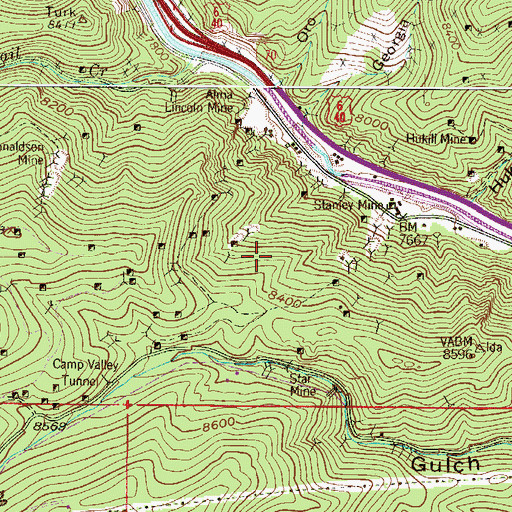 Topographic Map of Elliott and Barber Number Two Mine, CO