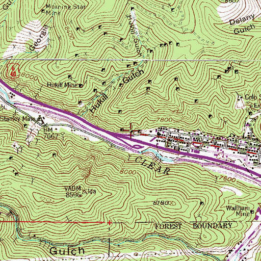 Topographic Map of Essex Mine, CO