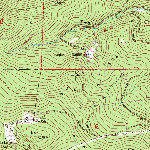 Topographic Map of Falcon Mine, CO