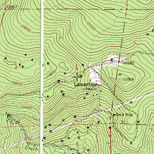 Topographic Map of Financier Mine, CO