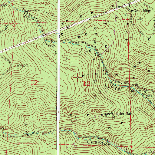 Topographic Map of Freeland Tunnel Mine, CO