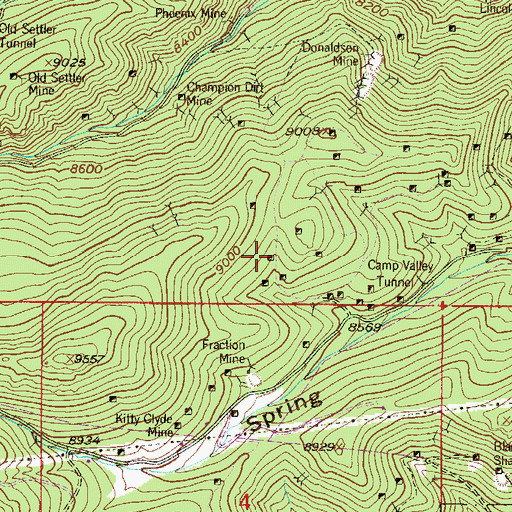 Topographic Map of Golden Hammer Mine, CO