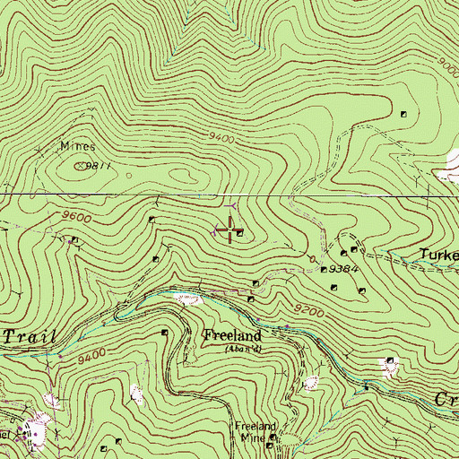 Topographic Map of Golden Rod Shaft Mine, CO