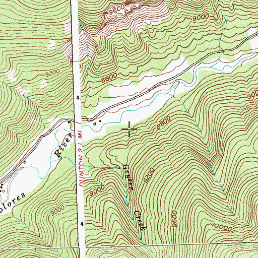 Topographic Map of Geyser Spring Trail, CO