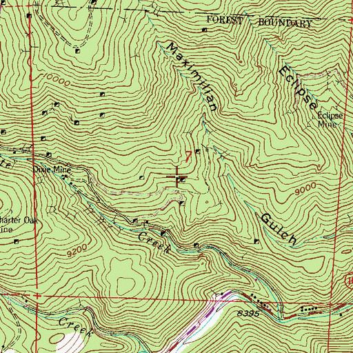 Topographic Map of Indigo B Mine, CO