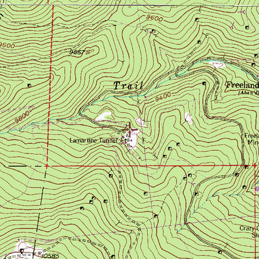 Topographic Map of Jim J Mine, CO