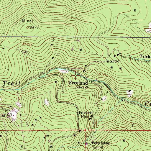 Topographic Map of Jones Placer Mine, CO