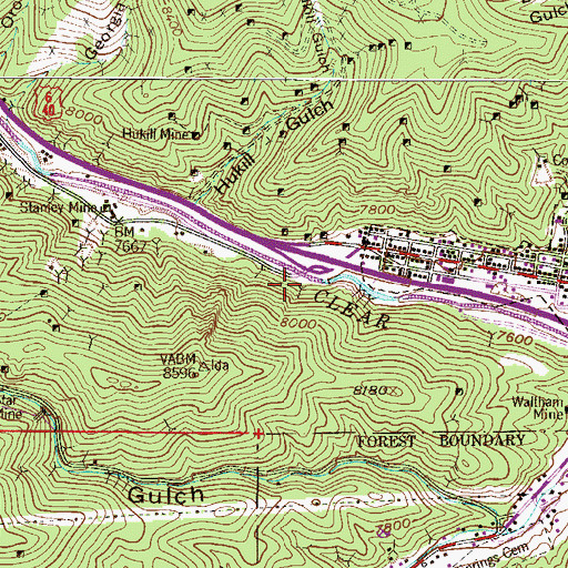 Topographic Map of Jumbo Tunnel Mine, CO