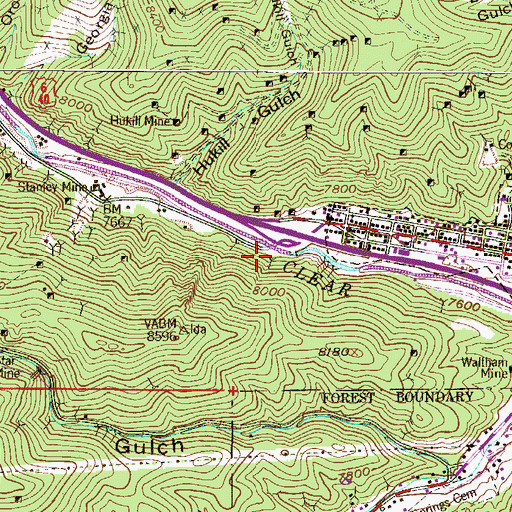 Topographic Map of Jumbo Tunnel Mine, CO