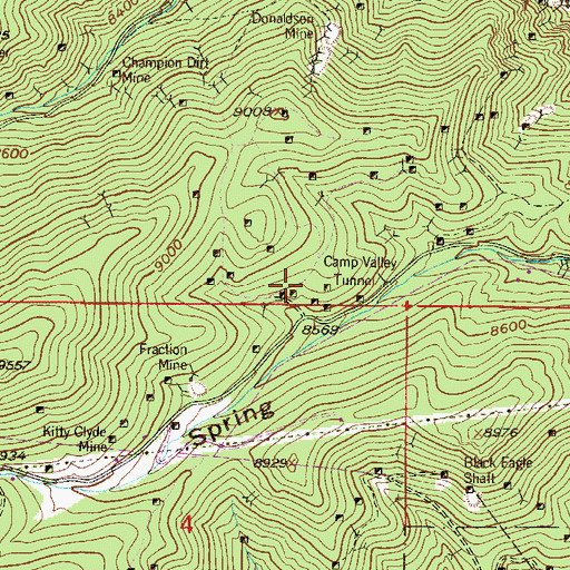 Topographic Map of Lord Byron Mine, CO