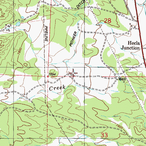 Topographic Map of Pioneer Ditch, CO