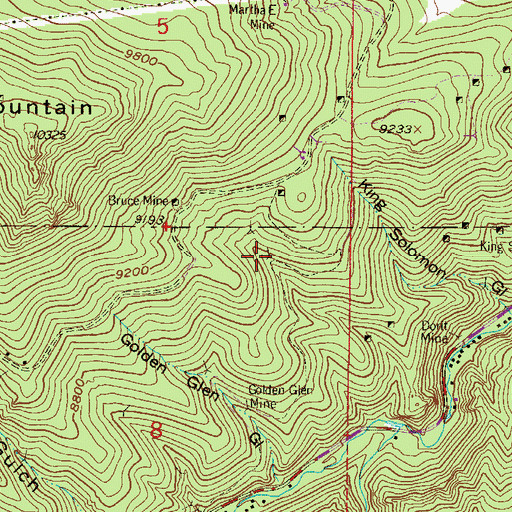 Topographic Map of Perkins Mine, CO