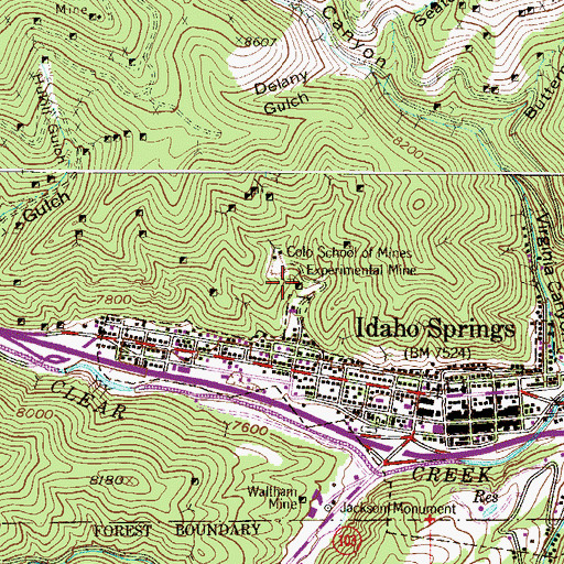 Topographic Map of Quartermaster Shaft Mine, CO