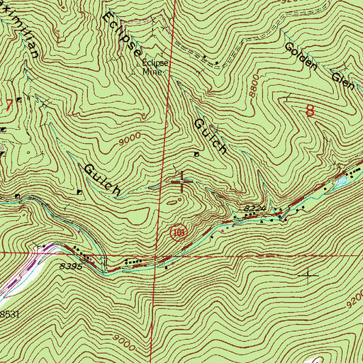 Topographic Map of Rachel Mine, CO
