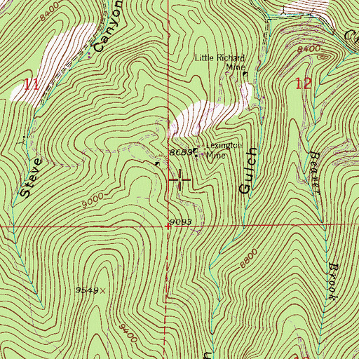 Topographic Map of Seeroy Claims, CO