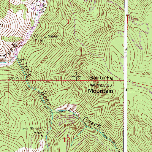 Topographic Map of Seventy-six Mine, CO