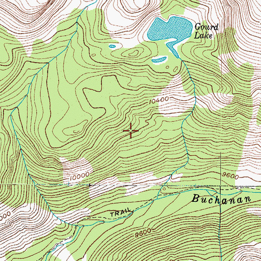 Topographic Map of Gourd Lake Trail, CO
