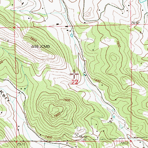 Topographic Map of Sunrise Peak Mine, CO