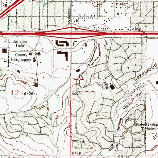 Topographic Map of Allied Dirt Division Green Mountain Pit, CO
