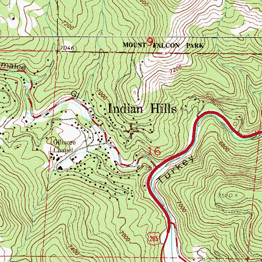 Topographic Map of Blackstone Claim Mine, CO