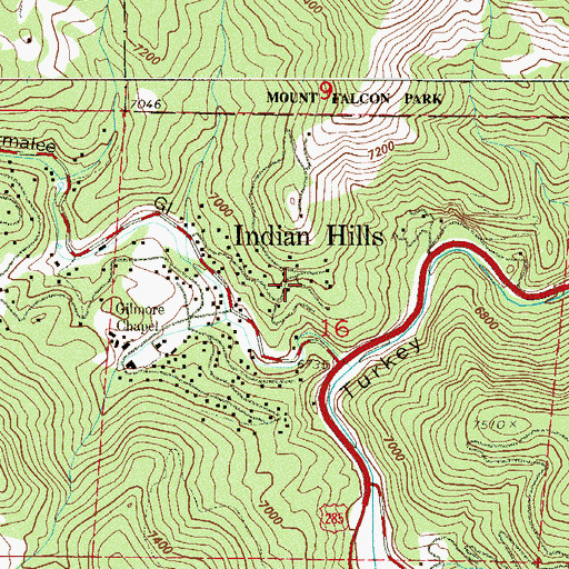 Topographic Map of Blackstone Claim Mine, CO