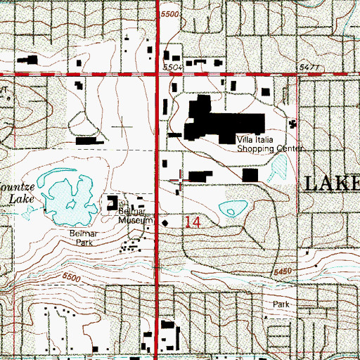 Topographic Map of Lakewood Pottery Pit, CO