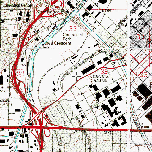 Topographic Map of Strainland Mine, CO