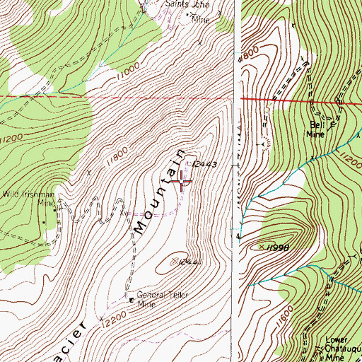 Topographic Map of Martin Mine, CO