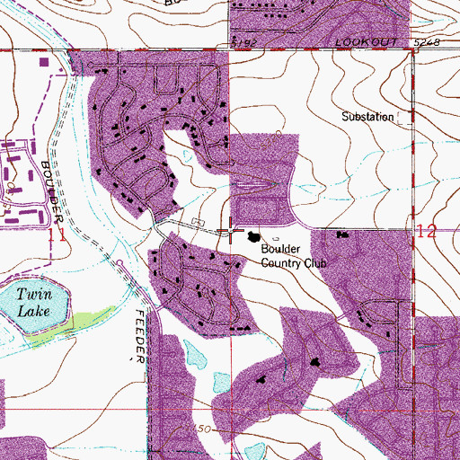 Topographic Map of Gunbarrel, CO