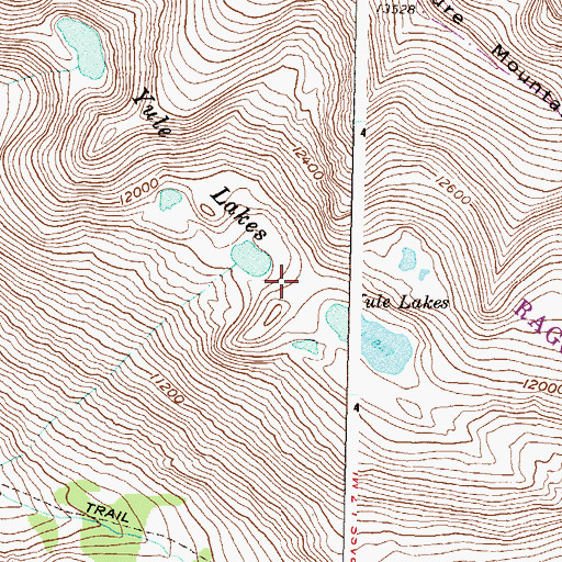 Topographic Map of Yule Lakes, CO