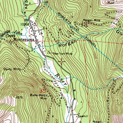 Topographic Map of Arapaho Mine, CO